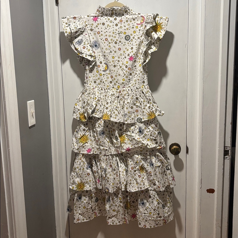 CELIA B Delfina sun moon celestial midi ruffle tiered dress - Picture 9 of 9